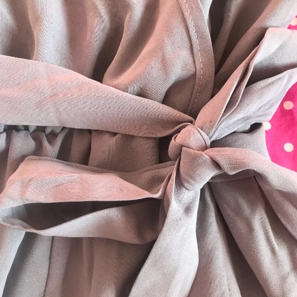 Blue Wrap-Front Romper - Picture 3 of 4